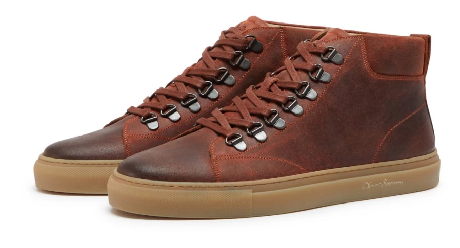 Oliver Sweeney Men's Spiddal Rust Leather Brogues - Classic Casual Shoes