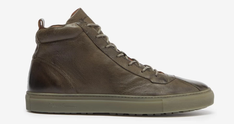 Oliver Sweeney Men's Defeza Khaki Leather Casual Shoes