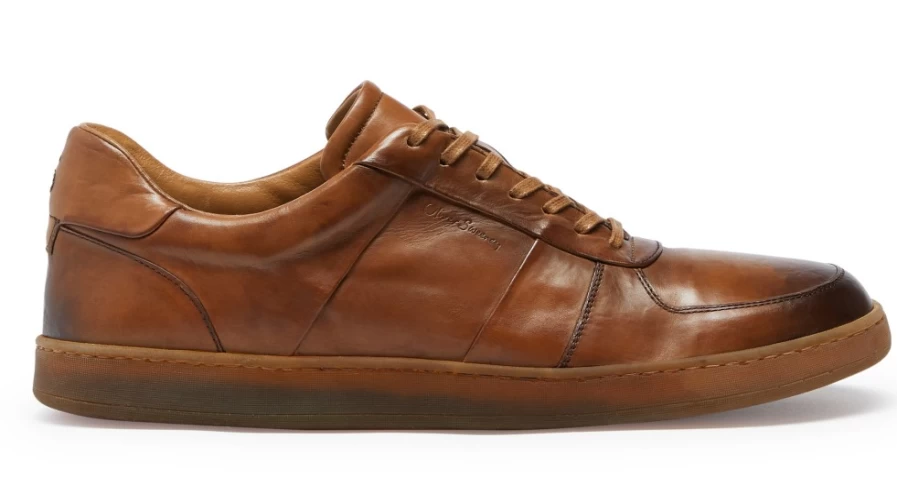 Oliver Sweeney Men's Noto Dark Tan Leather Dress Shoes