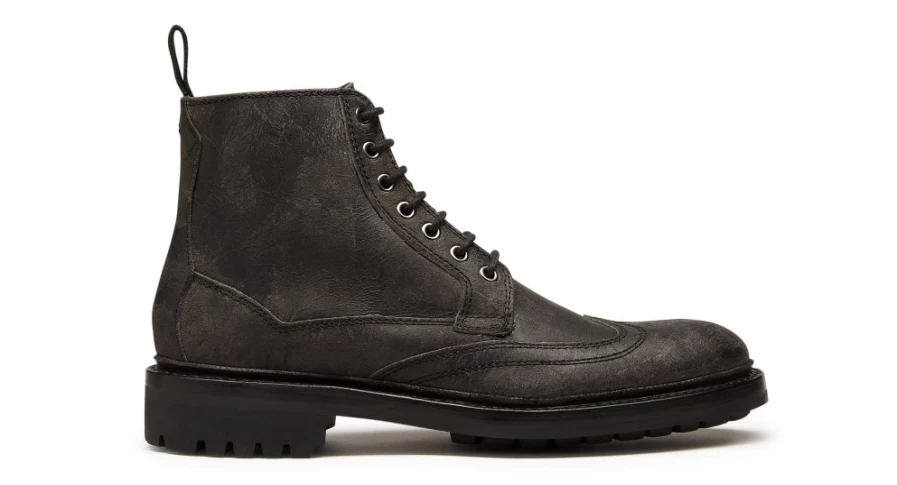 Oliver Sweeney Men's Bruce Dark Grey Leather Dress Shoes