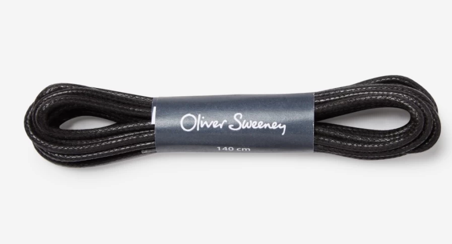 Oliver Sweeney Men's Extra Long Thick Black Shoelaces for Dress Shoes