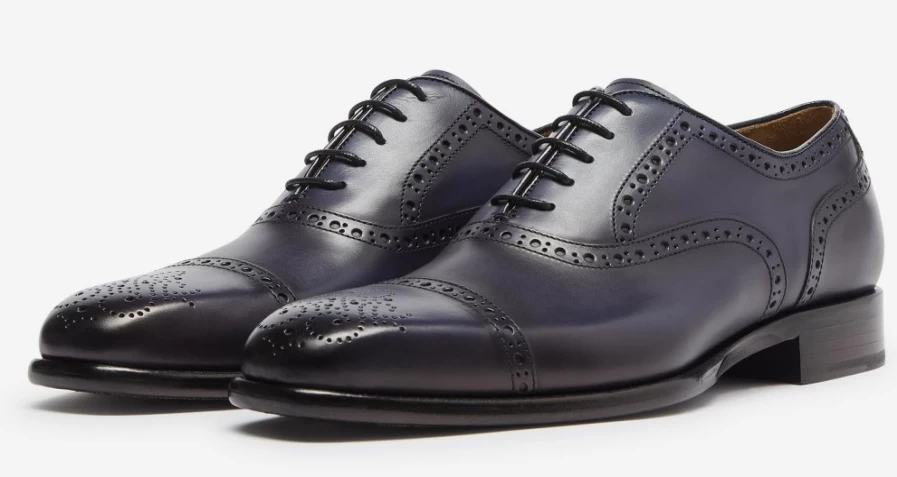 Oliver Sweeney Men's Falerna Navy Dress Shoes - Premium Leather Formal Footwear