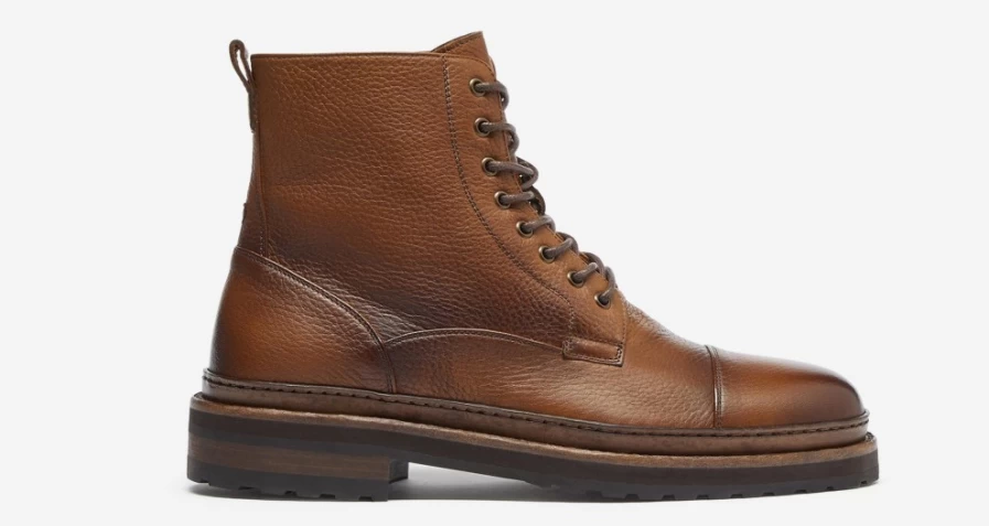 Oliver Sweeney Men's Kamma Dark Tan Leather Dress Shoes