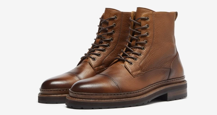 Oliver Sweeney Men's Kamma Dark Tan Leather Dress Shoes