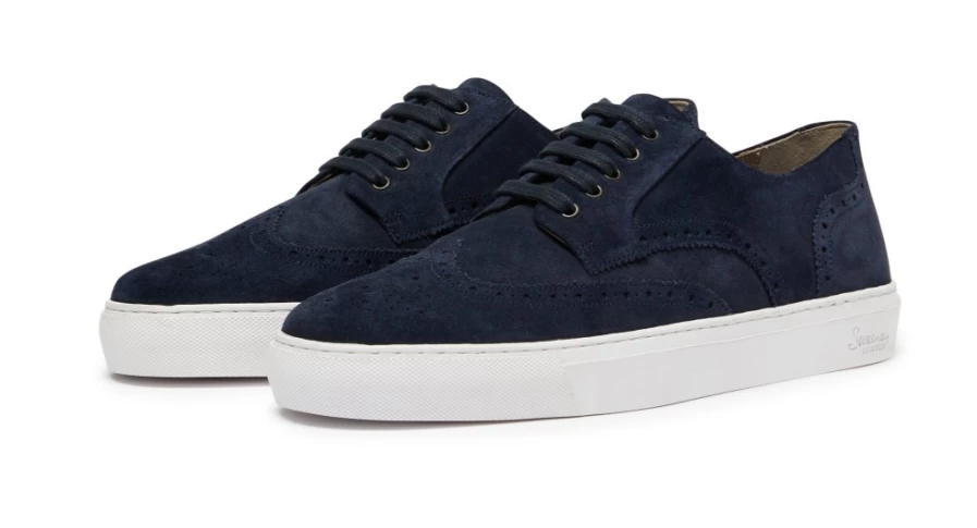 Oliver Sweeney Men's Burwell Navy Suede Loafers - Premium Luxury Footwear