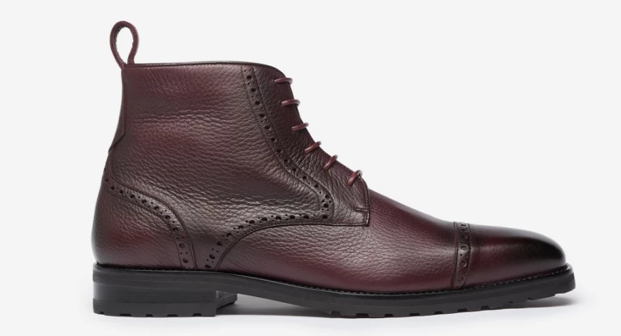 Oliver Sweeney Men's Cortale Burgundy Leather Dress Shoes