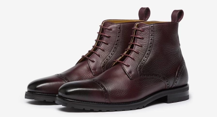 Oliver Sweeney Men's Cortale Burgundy Leather Dress Shoes