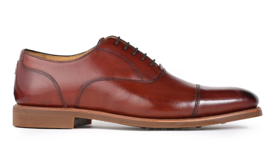 Oliver Sweeney Men's Millham Dark Tan Leather Dress Shoes