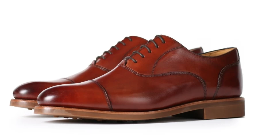 Oliver Sweeney Men's Millham Dark Tan Leather Dress Shoes