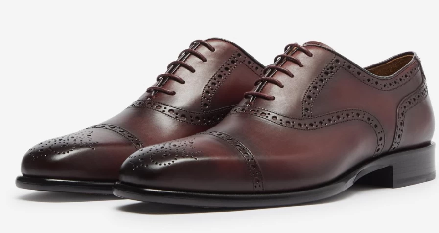 Oliver Sweeney Men's Falerna Burgundy Leather Dress Shoes
