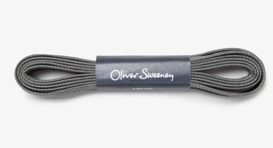 Oliver Sweeney Men's Extra Long Flat Grey Shoelaces for Dress Shoes
