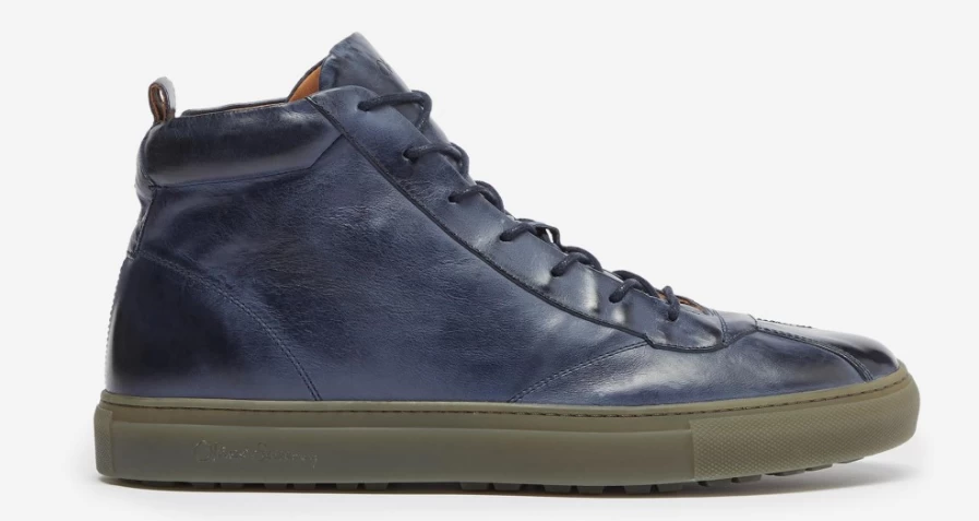Oliver Sweeney Men's Defeza Navy Leather Dress Shoes