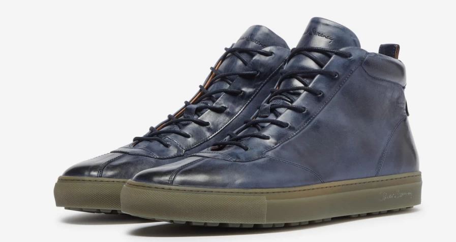 Oliver Sweeney Men's Defeza Navy Leather Dress Shoes