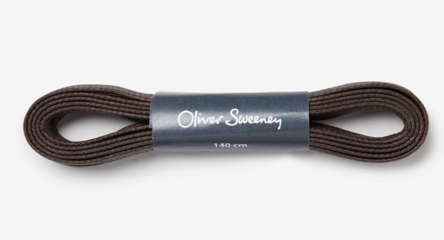 Oliver Sweeney Men's Extra Long Flat Brown Shoelaces for Dress Shoes