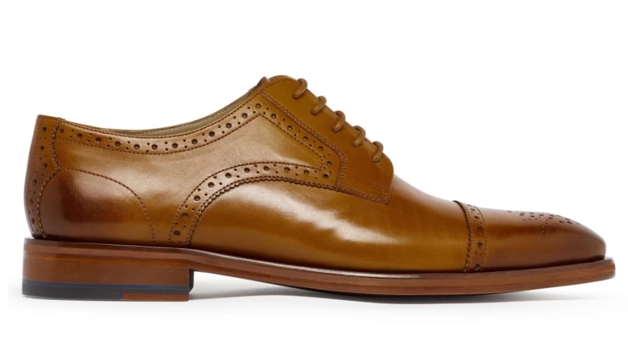Oliver Sweeney Men's Bridgford Light Tan Leather Dress Shoes