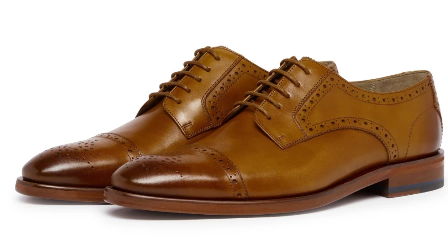 Oliver Sweeney Men's Bridgford Light Tan Leather Dress Shoes