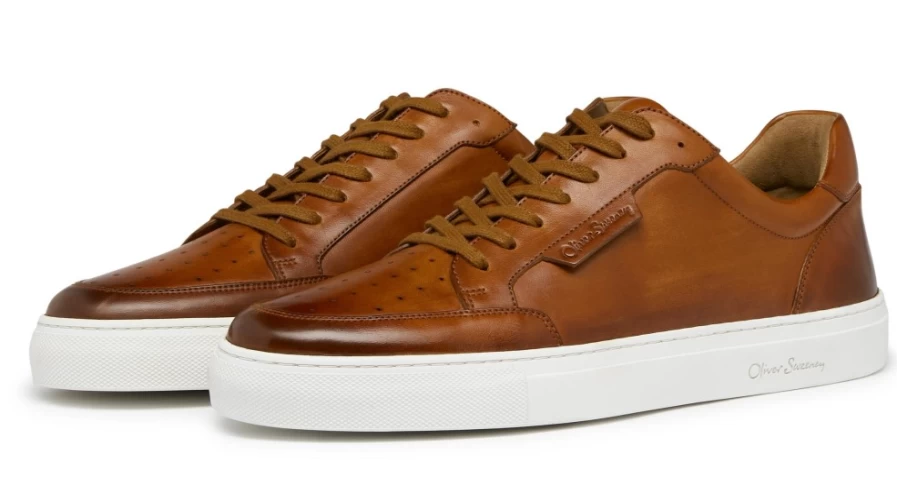 Oliver Sweeney Men's Edwalton Tan Leather Dress Shoes