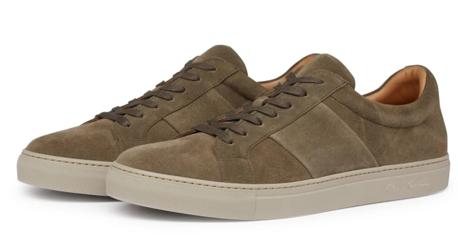 Oliver Sweeney Men's Quintos Mushroom Leather Dress Shoes