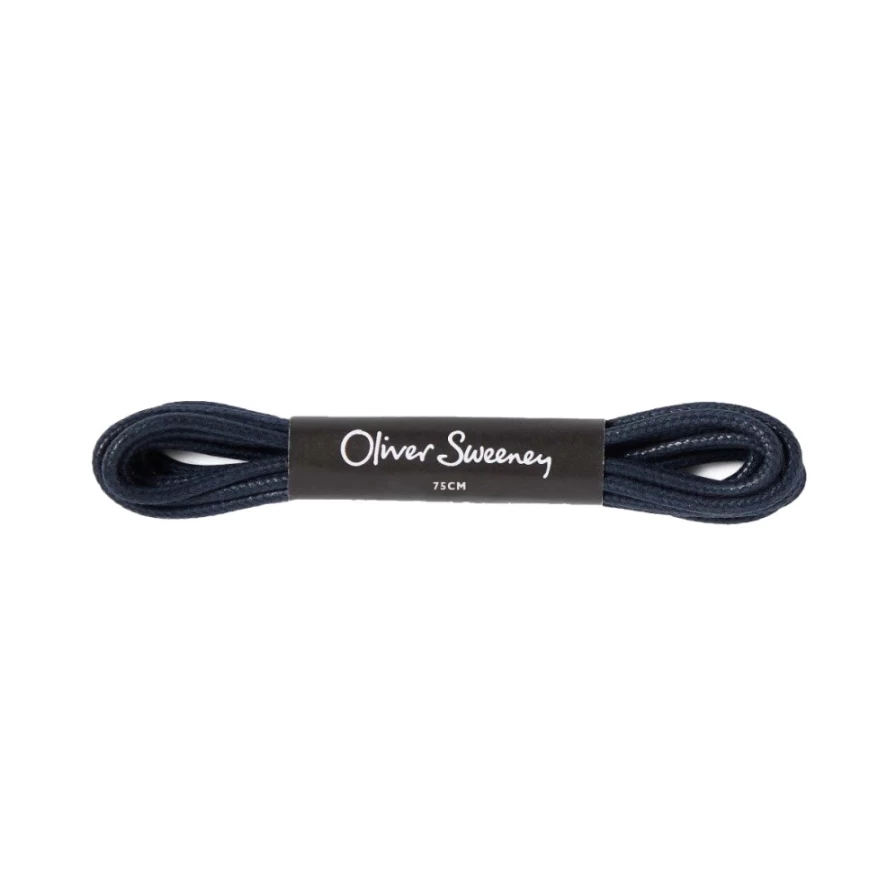 Oliver Sweeney Men's Navy Short Round Shoelaces for Dress Shoes