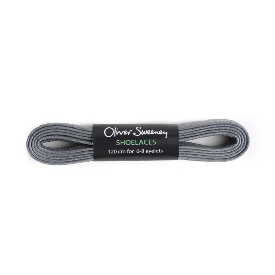 Oliver Sweeney Men's Long Flat Grey Shoelaces for Dress Shoes