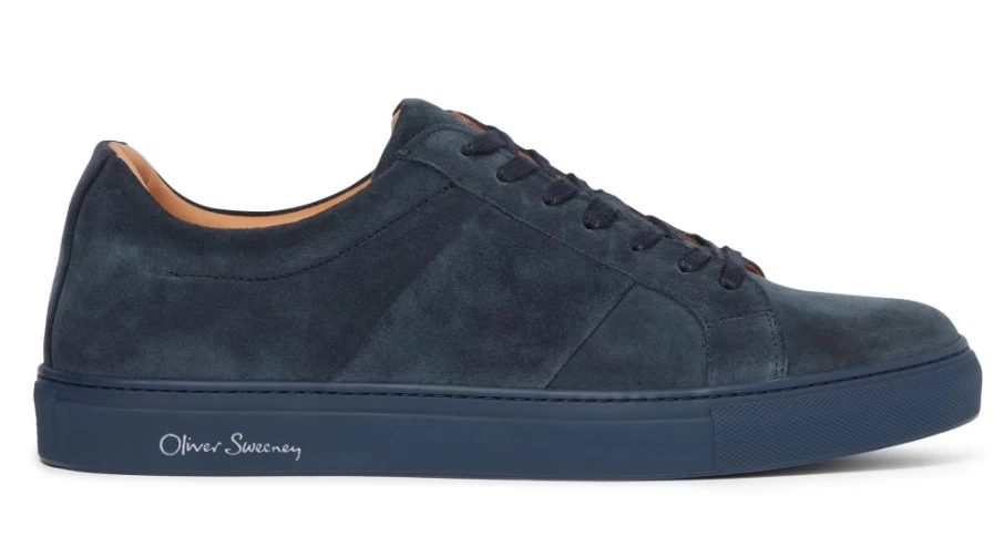 Oliver Sweeney Men's Quintos Navy Suede Loafers - Premium Leather Dress Shoes