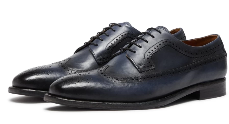 Oliver Sweeney Men's Ellera Navy Leather Dress Shoes