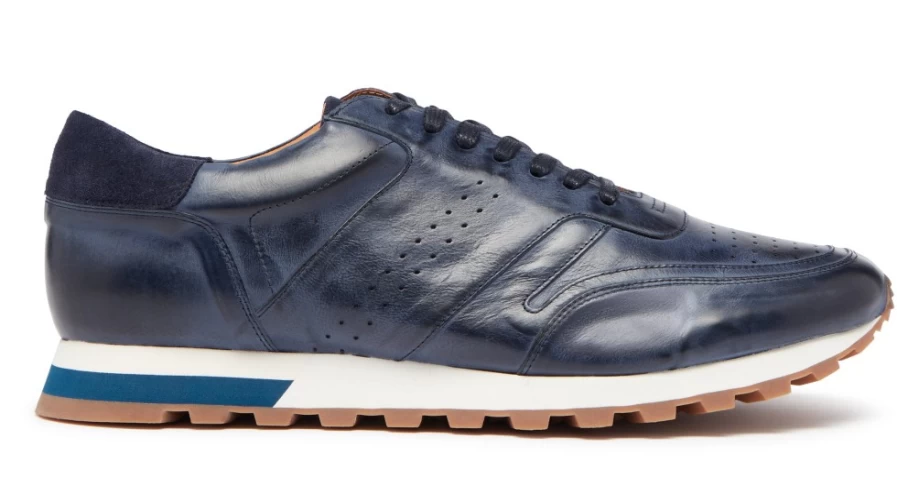 Oliver Sweeney Men's Orjais Navy Leather Dress Shoes