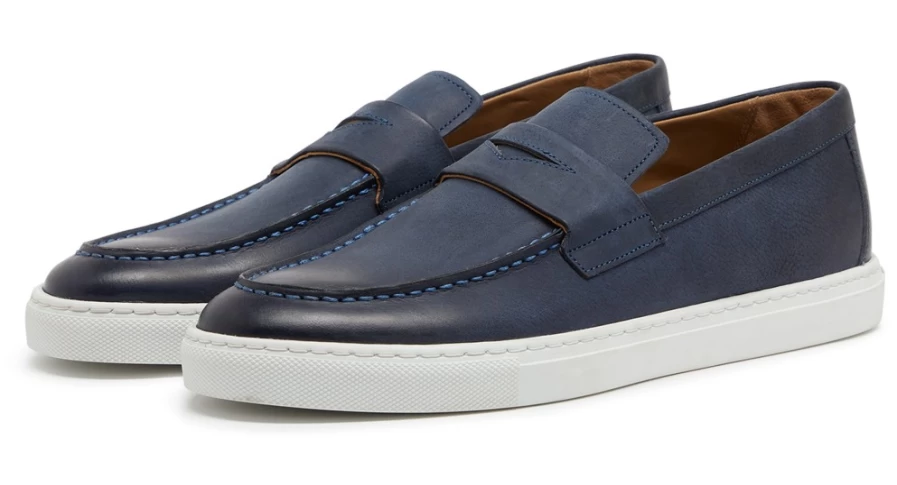 Oliver Sweeney Men's Beadnell Navy Leather Dress Shoes