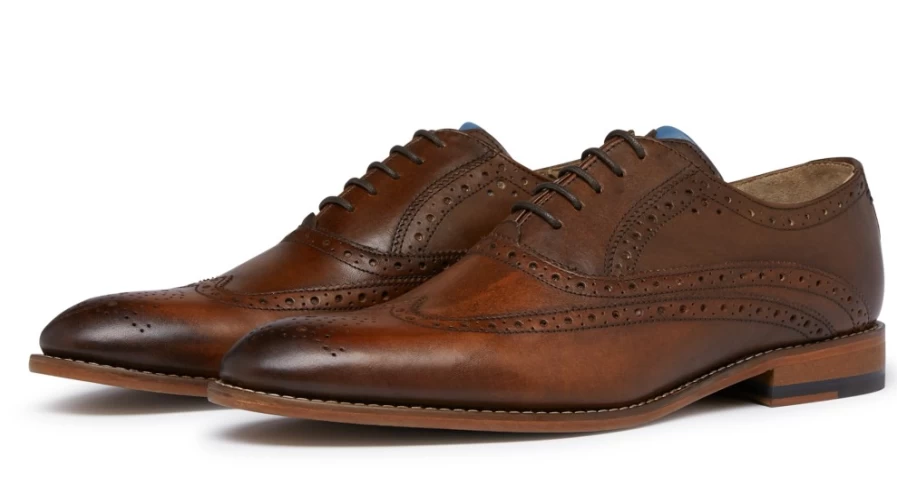 Oliver Sweeney Men's Fellbeck Dark Tan Leather Dress Shoes
