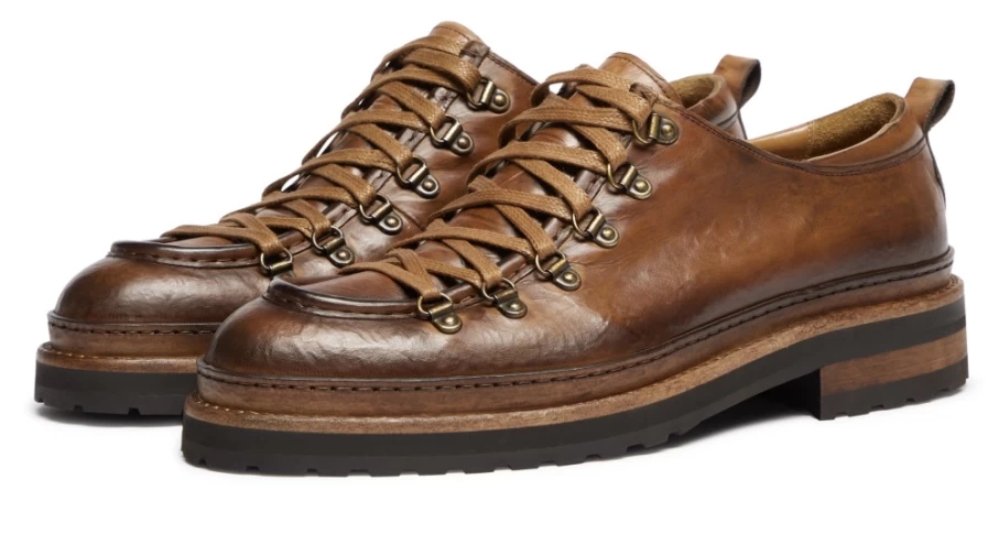 Oliver Sweeney Men's Adige Dark Tan Leather Dress Shoes