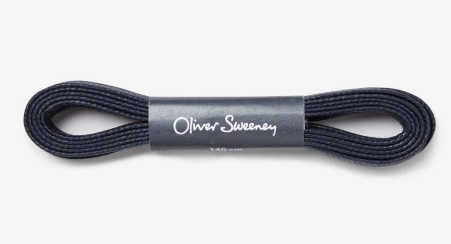 Oliver Sweeney Men's Navy Extra Long Flat Shoelaces for Dress Shoes