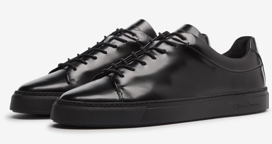 Oliver Sweeney Men's Izeda Black Leather Dress Shoes