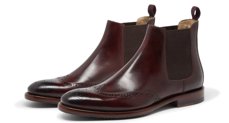 Oliver Sweeney Men's Portrush Burgundy Leather Dress Shoes