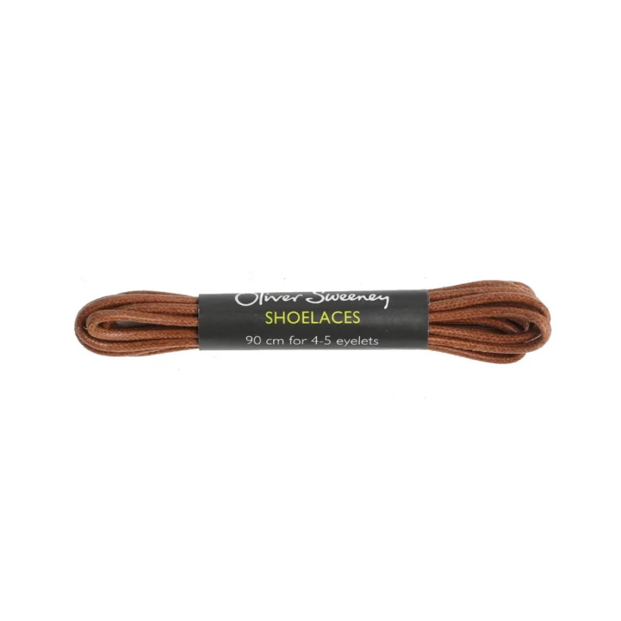 Oliver Sweeney Men's Medium Round Tan Leather Shoe Laces