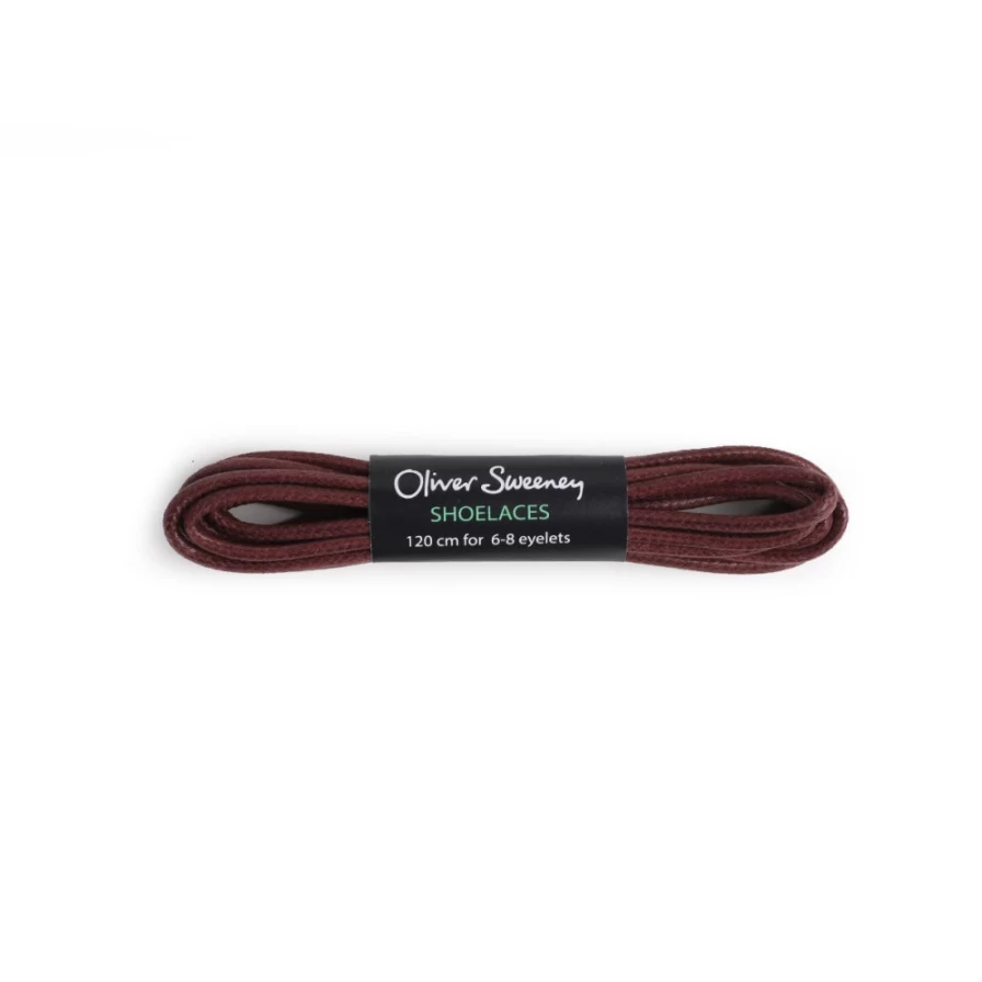 Oliver Sweeney Men's Long Thick Burgundy Shoe Laces for Dress Shoes