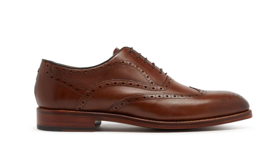 Oliver Sweeney Men's Aldeburgh Dark Tan Leather Dress Shoes