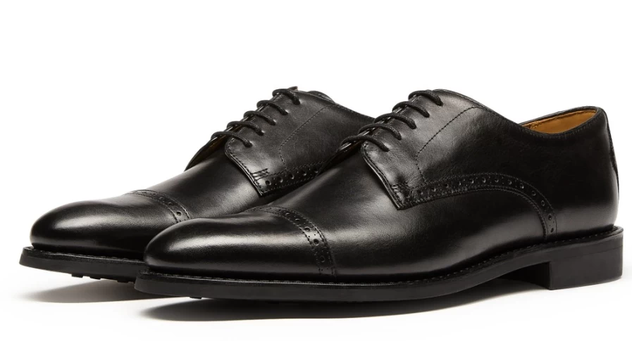 Oliver Sweeney Men's Temple Black Leather Dress Shoes