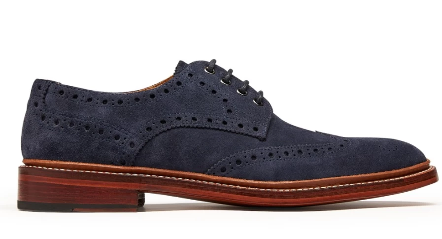Oliver Sweeney Men's Saunders Navy Leather Dress Shoes