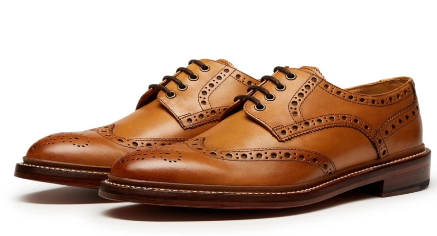 Oliver Sweeney Men's Saunders Tan Leather Dress Shoes for Formal Occasions