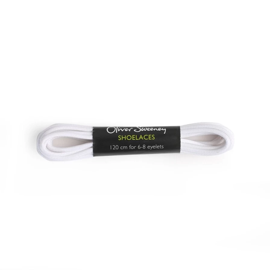 Oliver Sweeney Men's White Round Long Shoelaces for Dress Shoes