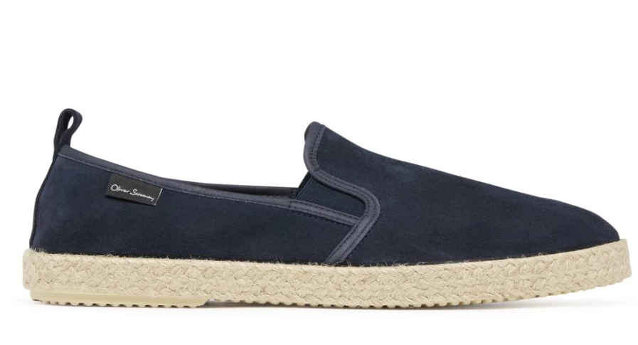 Oliver Sweeney Men's Moncayo Navy Suede Loafers