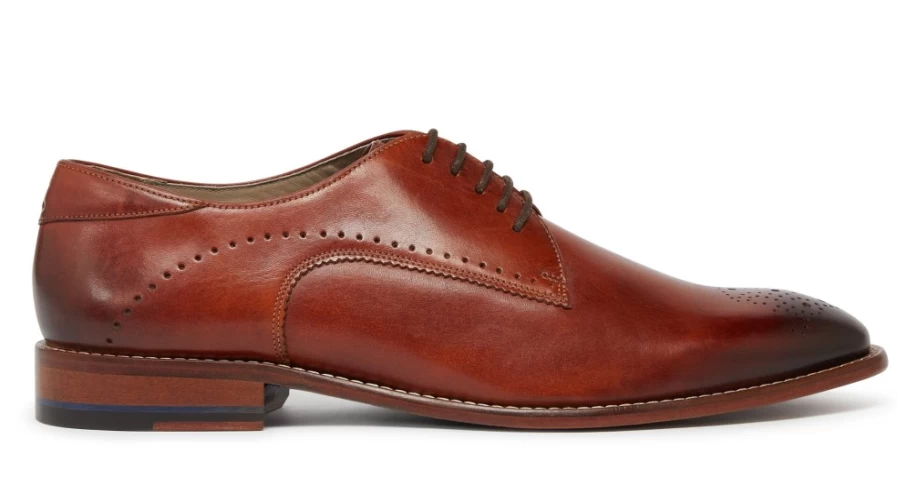 Oliver Sweeney Men's Harworth Tan Leather Brogues - Classic Formal Shoes