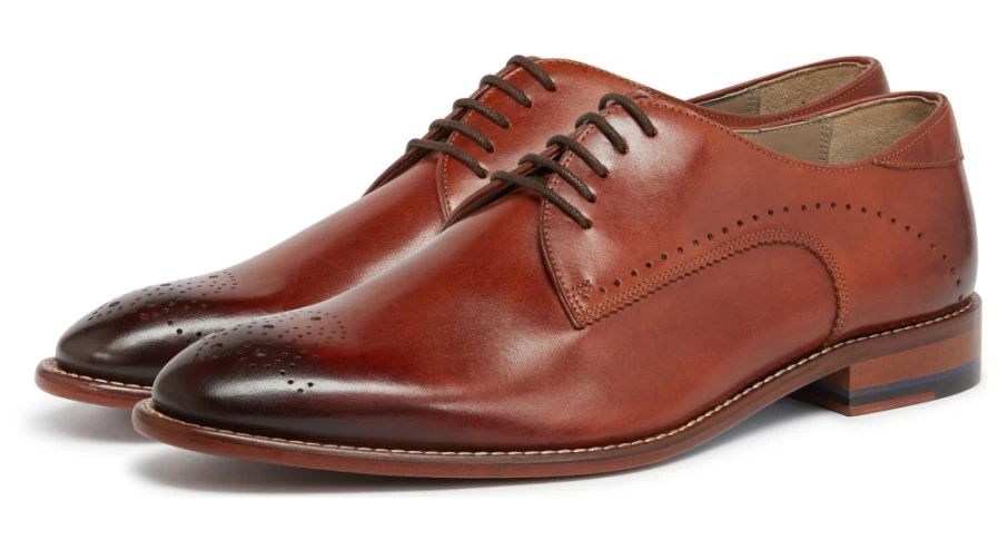 Oliver Sweeney Men's Harworth Tan Leather Brogues - Classic Formal Shoes