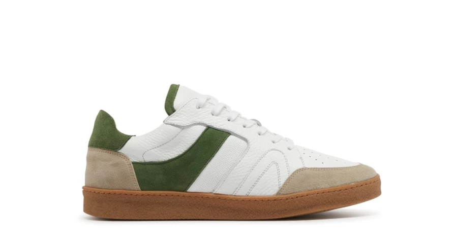 Oliver Sweeney Men's Harrow White Green Leather Dress Shoes